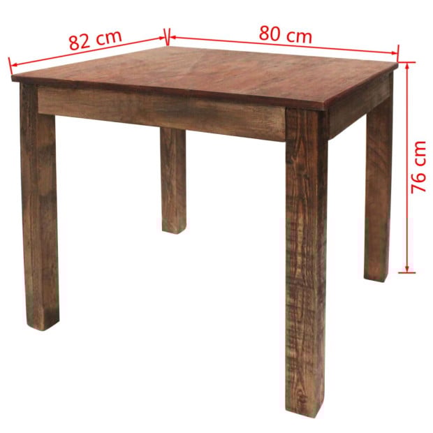 Dining Table Solid Reclaimed Wood 82x80x76 Cm Image 9