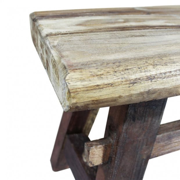 Bench Solid Reclaimed Wood 100x28x43 Cm Image 3