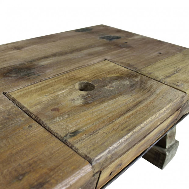 Coffee Table Solid Reclaimed Wood 90x50x35 Cm Image 3
