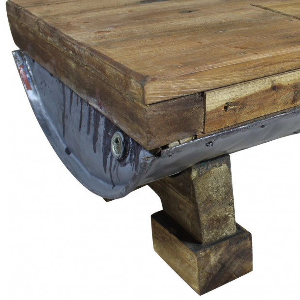 Coffee Table Solid Reclaimed Wood 90x50x35 Cm Image 5