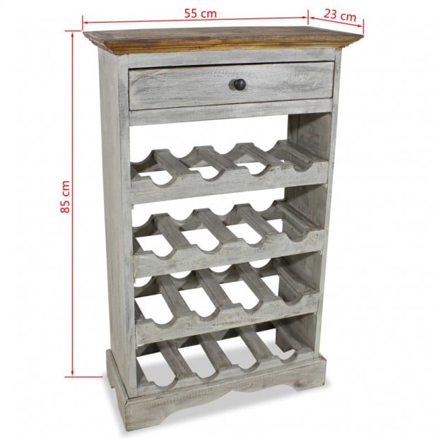 Wine Rack Solid Reclaimed Wood 55x23x85 Cm Image 3