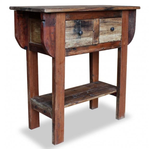Console Table Solid Reclaimed Wood 80x35x80 Cm