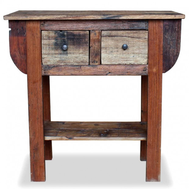 Console Table Solid Reclaimed Wood 80x35x80 Cm Image 2