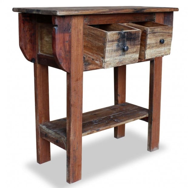 Console Table Solid Reclaimed Wood 80x35x80 Cm Image 3