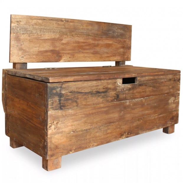 Bench Solid Reclaimed Wood 86x40x60 Cm Image 5
