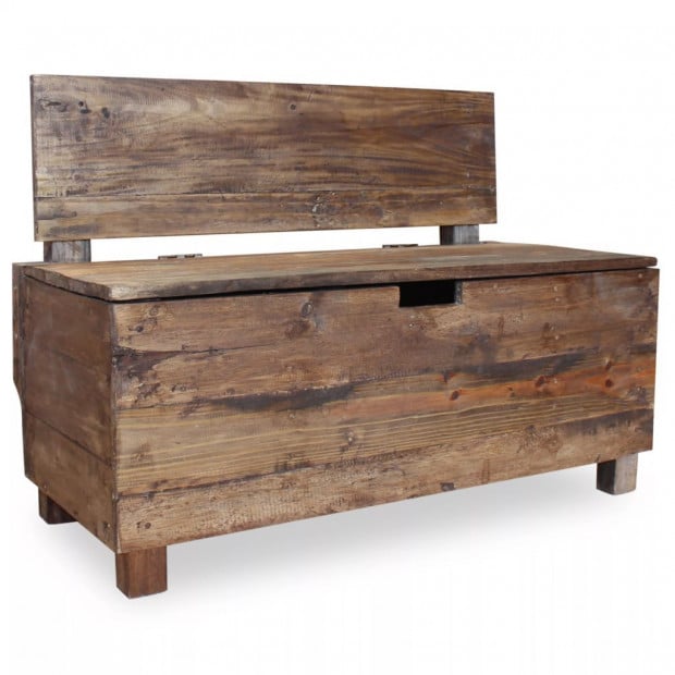Bench Solid Reclaimed Wood 86x40x60 Cm Image 6