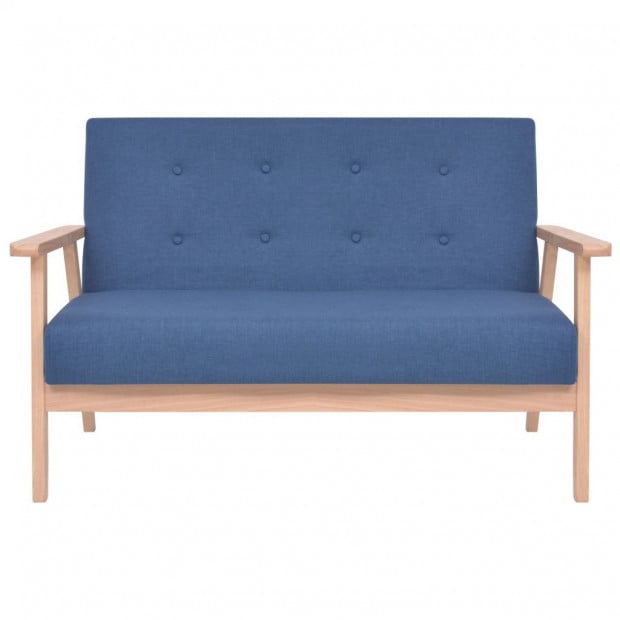 2-seater Sofa Fabric Blue Image 3