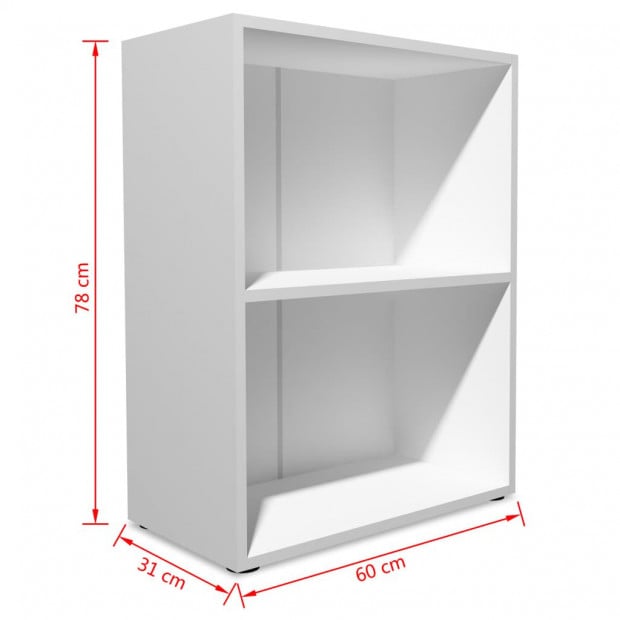 Bookshelf Chipboard 60x31x78 Cm White Image 5
