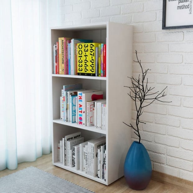 Bookshelf Chipboard 60x31x116.5 Cm White Image 2