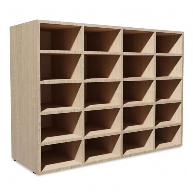 Shoe Rack Chipboard 92x30x67.5 Cm Oak