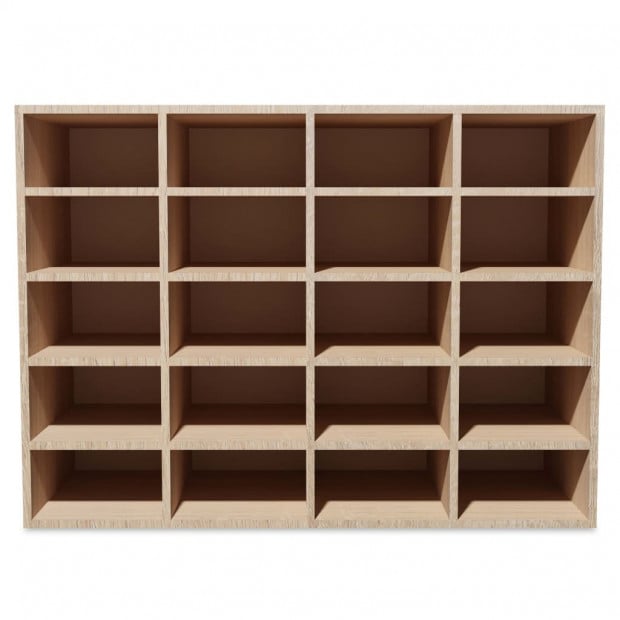 Shoe Rack Chipboard 92x30x67.5 Cm Oak Image 3