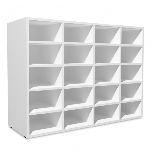 Shoe Rack Chipboard 92x30x67.5 Cm White
