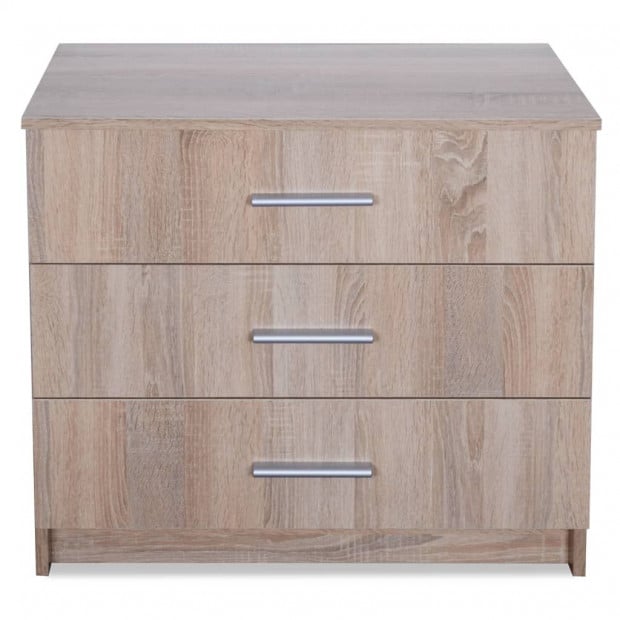 Chest Of Drawers Chipboard 71x35x69 Cm Oak Image 4