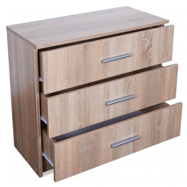 Chest Of Drawers Chipboard 71x35x69 Cm Oak Image 5
