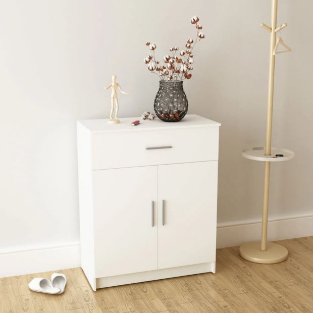 Sideboard Chipboard 71x35x88 Cm White Image 2