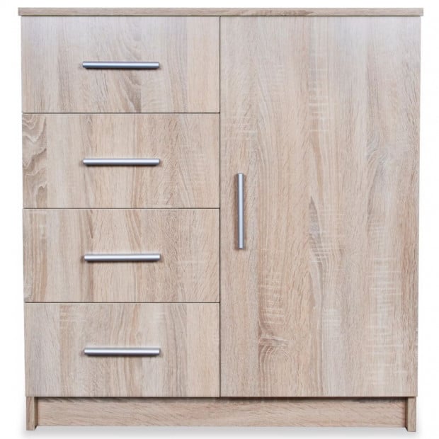 Sideboard Chipboard 79x35x88 Cm Oak Image 4