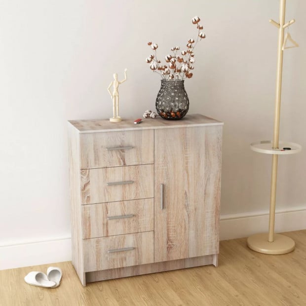 Sideboard Chipboard 79x35x88 Cm Oak Image 2