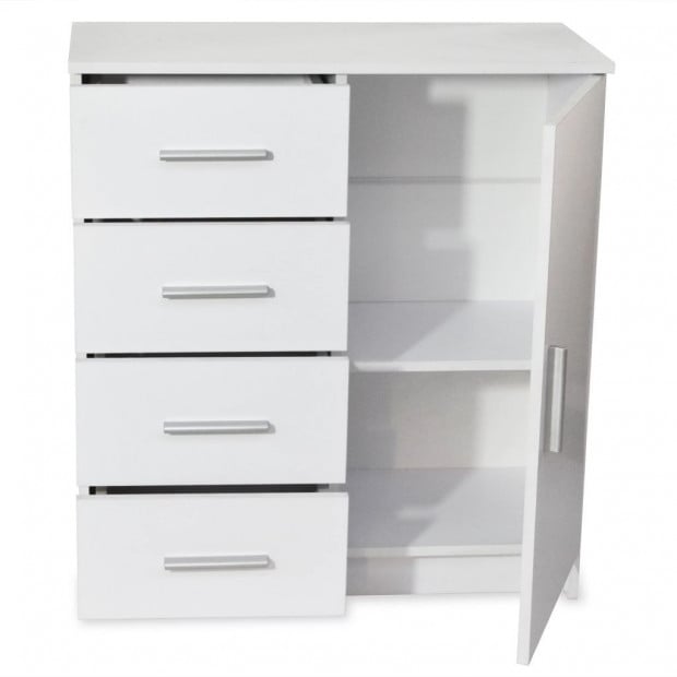 Sideboard Chipboard 79x35x88 Cm White Image 5
