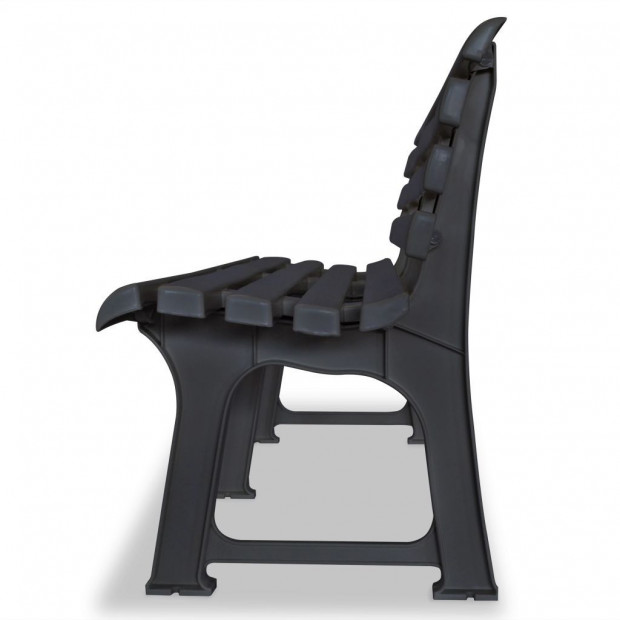 Garden Bench 145,5 Cm Plastic Anthracite Image 3