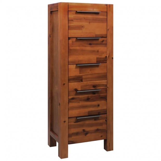 Chest Of Drawers Solid Acacia Wood 45x32x115 Cm