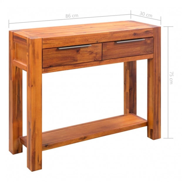 Console Table Solid Acacia Wood 86x30x75 Cm Image 8