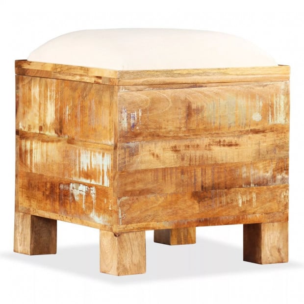 Storage Bench Solid Reclaimed Wood 40x40x45 Cm Image 11
