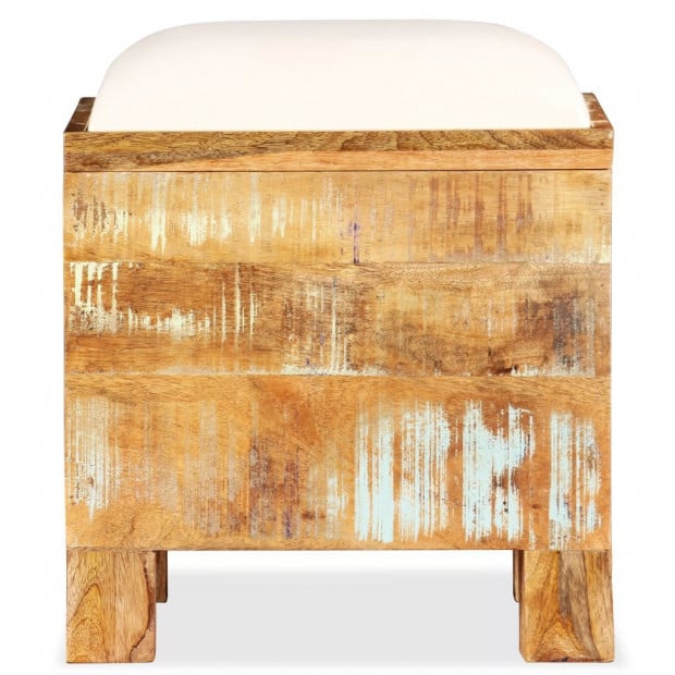 Storage Bench Solid Reclaimed Wood 40x40x45 Cm Image 3