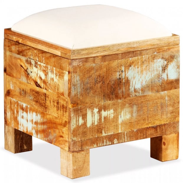 Storage Bench Solid Reclaimed Wood 40x40x45 Cm Image 4