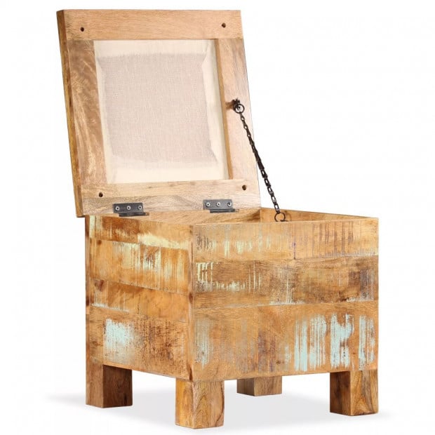 Storage Bench Solid Reclaimed Wood 40x40x45 Cm Image 5