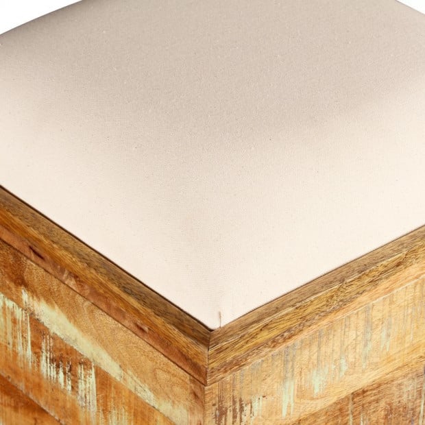 Storage Bench Solid Reclaimed Wood 40x40x45 Cm Image 7