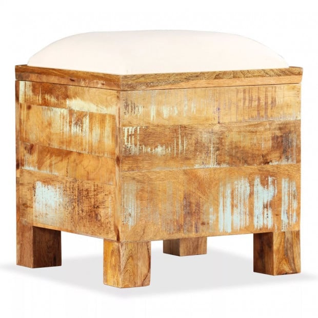 Storage Bench Solid Reclaimed Wood 40x40x45 Cm Image 10