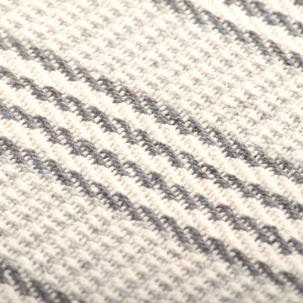 Throw Cotton Stripes 220x250cm Grey And White Image 3
