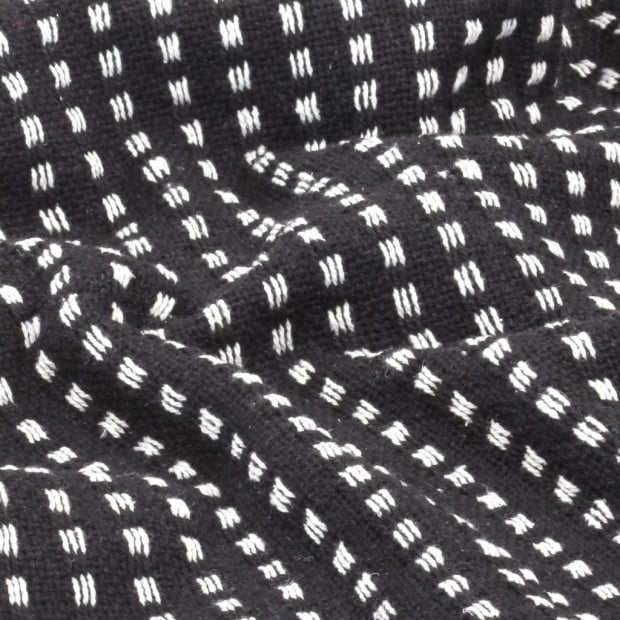 Throw Cotton Squares 125x150cm Black Image 2