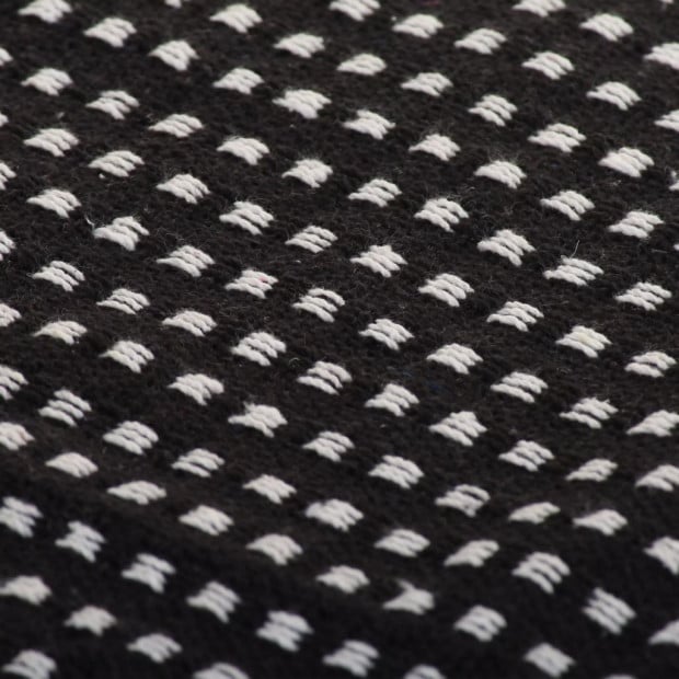Throw Cotton Squares 125x150cm Black Image 3