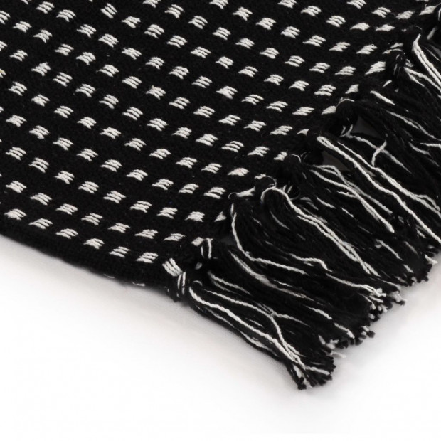 Throw Cotton Squares 160x210cm Black Image 6