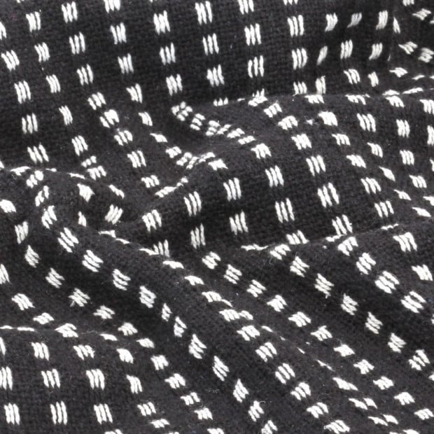 Throw Cotton Squares 220x250cm Black Image 2