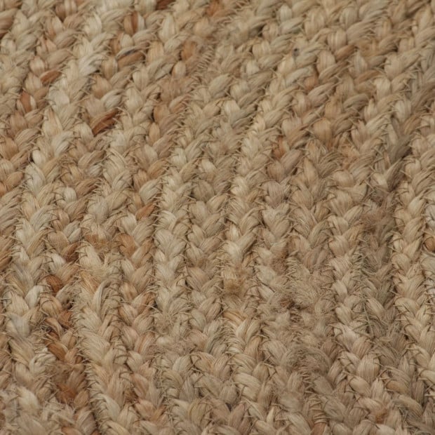 Area Rug Braided Jute 90 Cm Round Image 2