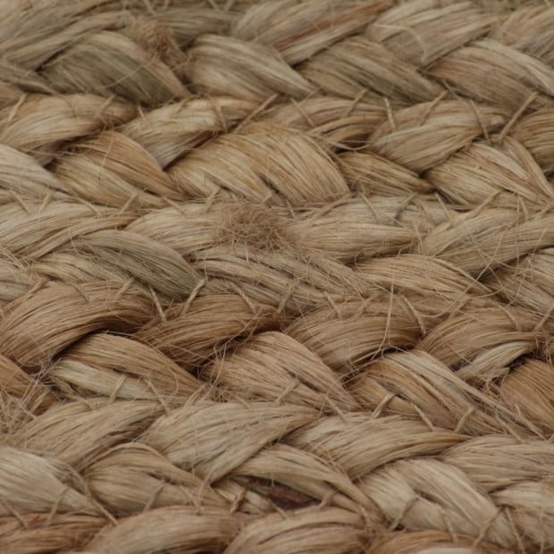 Area Rug Braided Jute 90 Cm Round Image 3