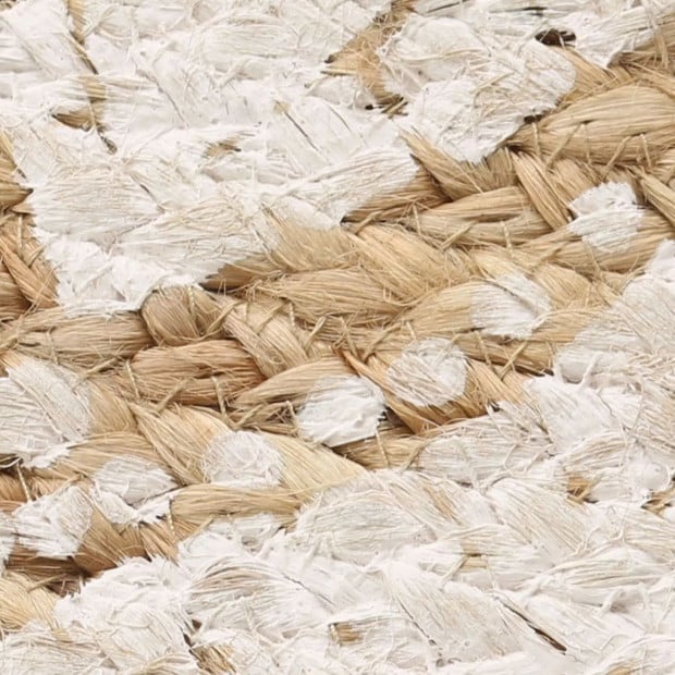 Area Rug Braided Jute Printed 120 Cm Round Image 5