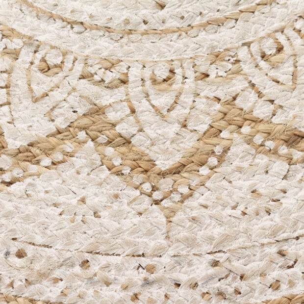 Area Rug Braided Jute Printed 150 Cm Round Image 4