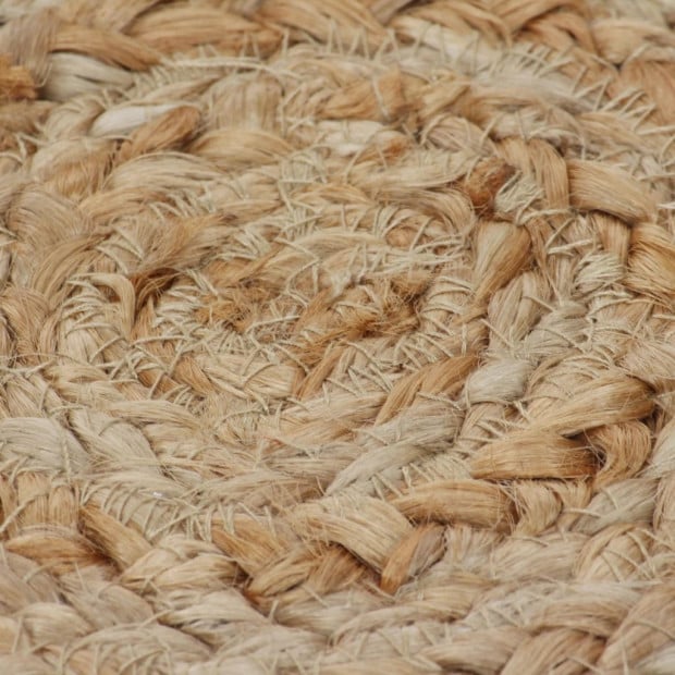 Area Rug Braided Design Jute 150 Cm Round Image 2