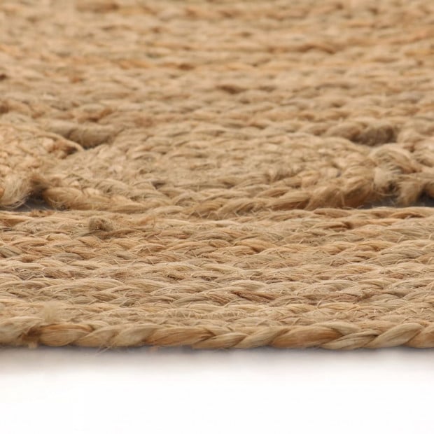 Area Rug Braided Design Jute 150 Cm Round Image 4