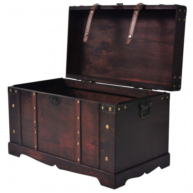 Vintage Treasure Chest Wood 66x38x40 Cm Image 6