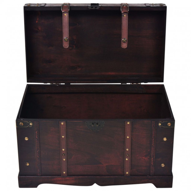 Vintage Treasure Chest Wood 66x38x40 Cm Image 7