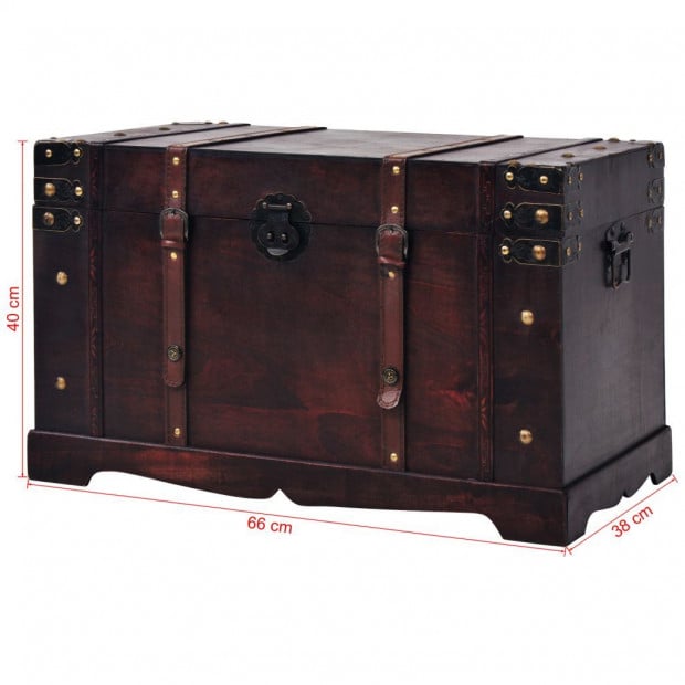 Vintage Treasure Chest Wood 66x38x40 Cm Image 9