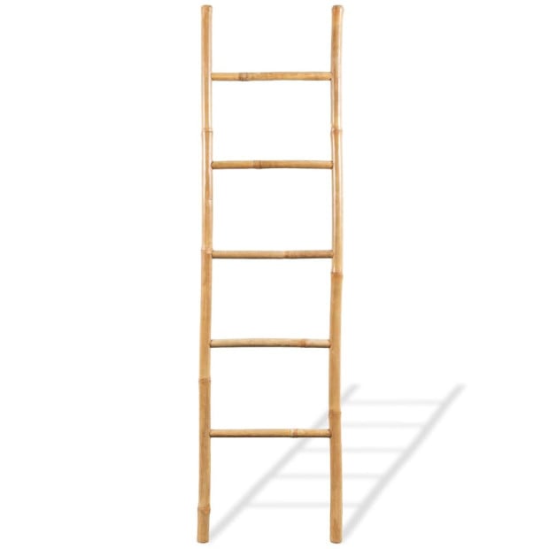 Towel Ladder With 5 Rungs Bamboo 150cm Image 2