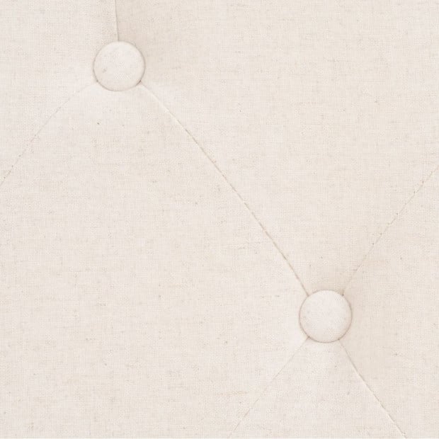 Armchair Cream White Fabric Image 2