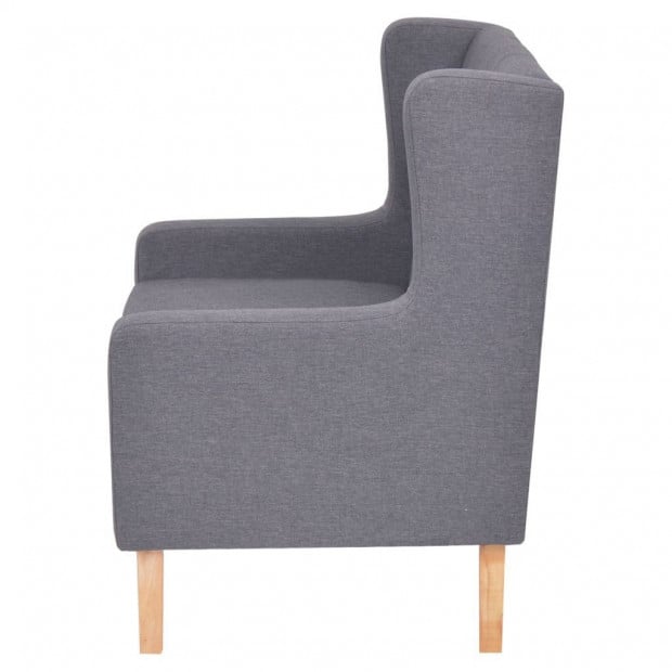 Armchair Grey Fabric Upholstery Image 4