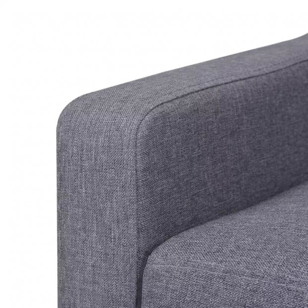 Armchair Grey Fabric Upholstery Image 6