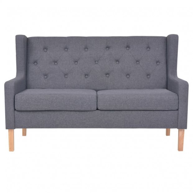 2-seater Sofa Fabric Grey Image 3